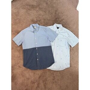 Bundle of 2 Men’s J. Crew Short Sleeve Buttown Down Shirts